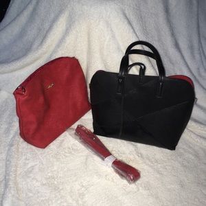 Desigual Reversible Black Red hand and cross bag